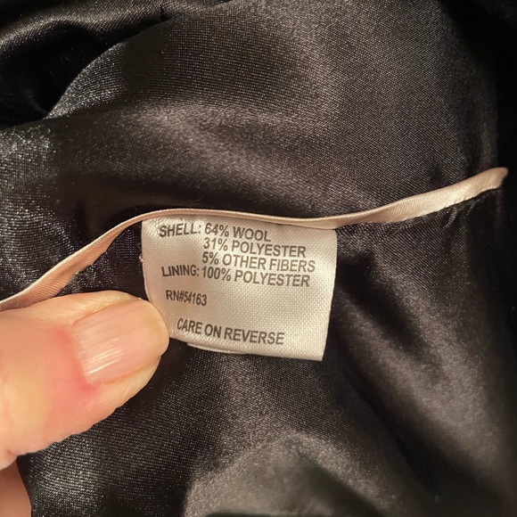 Calvin Klein women’s black wool dress coat. - Picture 8 of 8